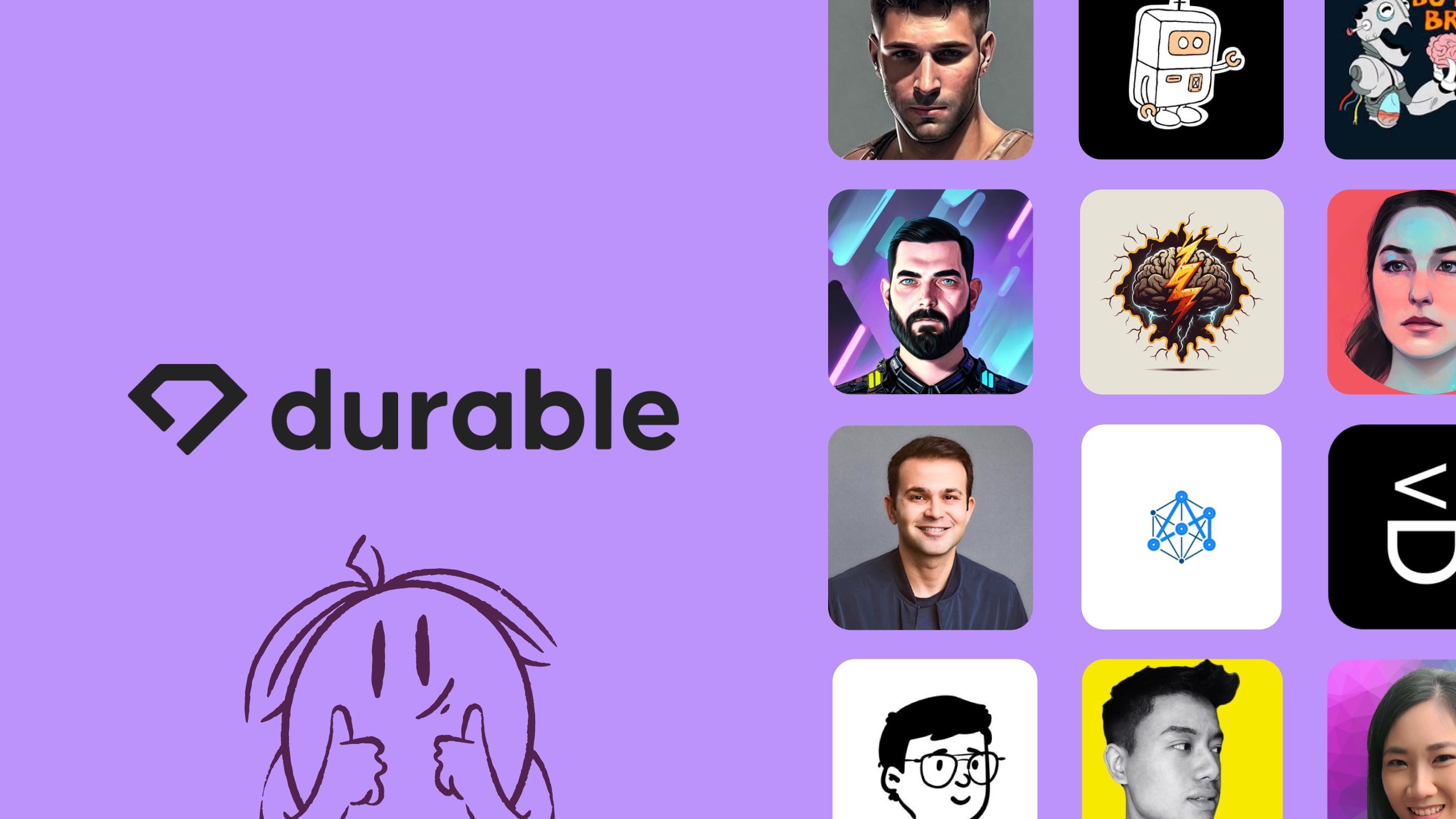 Grid of creator partnerships showcasing Durable's campaign results