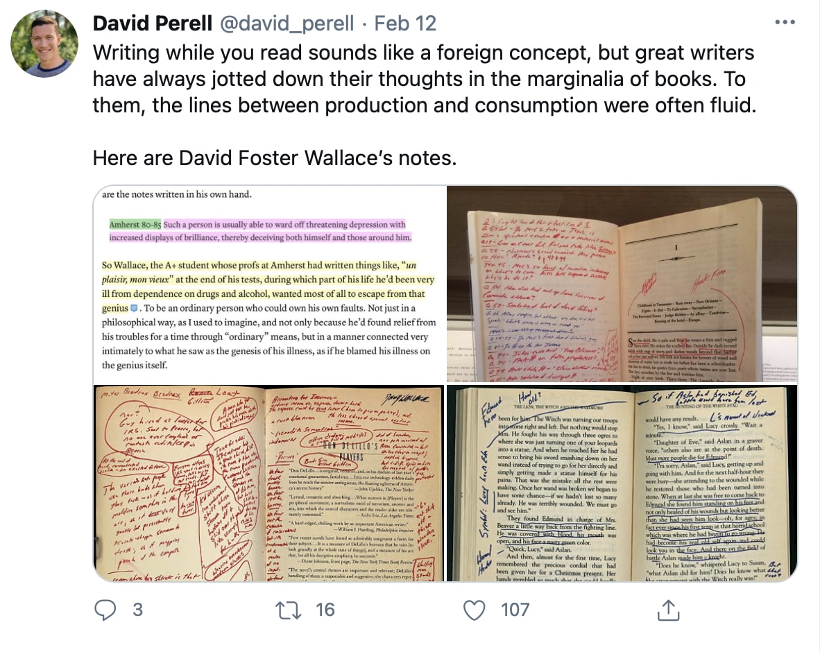 Great writers have always captured ideas and thoughts