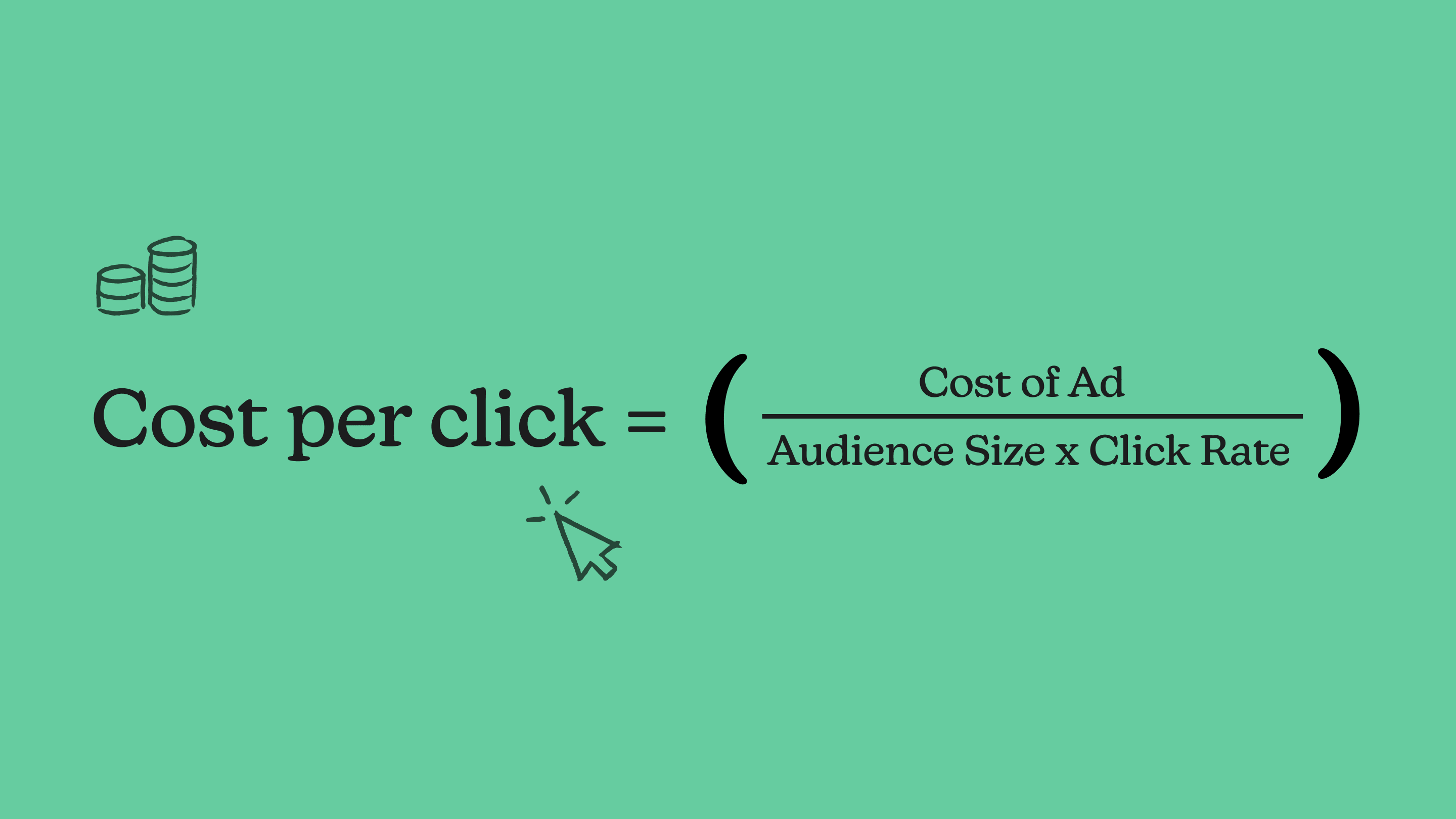 Example calculation of newsletter advertising cost per click