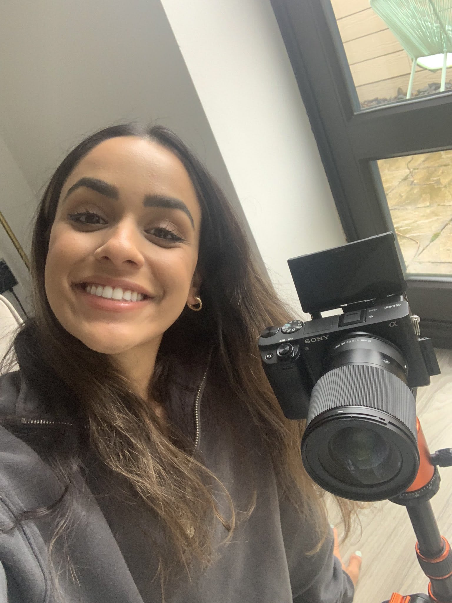 Akta filming content for her YouTube channel