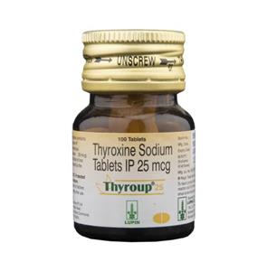 Thyroup 25 mg Tablet Container