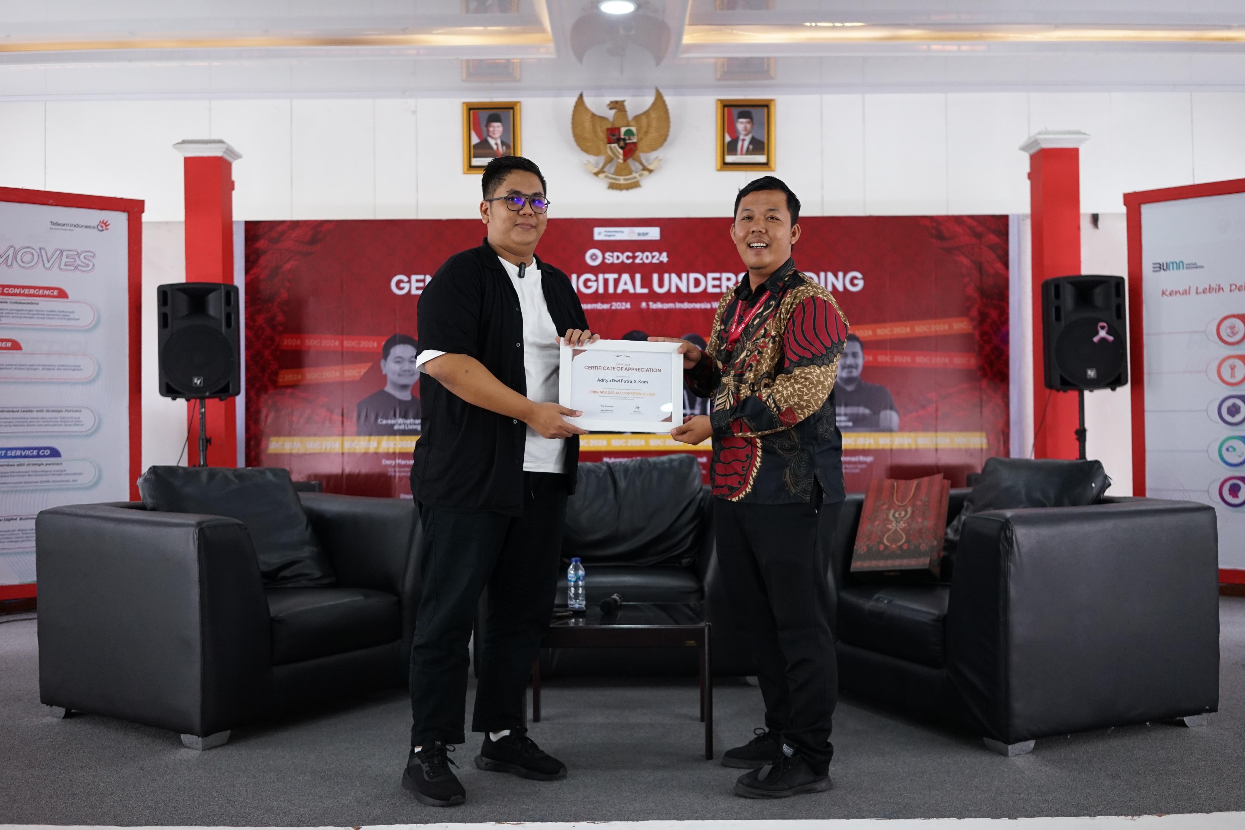 Certificate of appreciation for Kak Adit