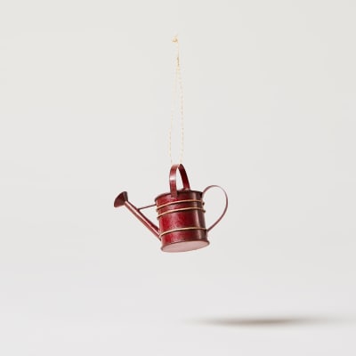 red watering can