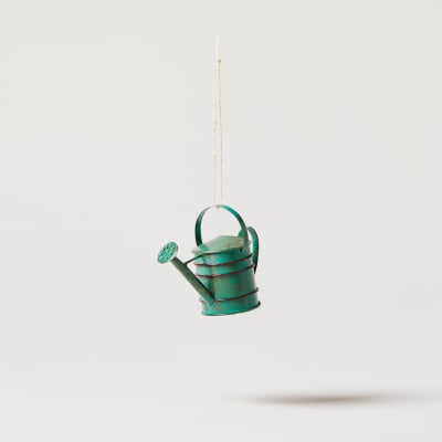 green watering can