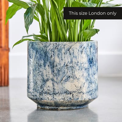 Blue Fractured Pot