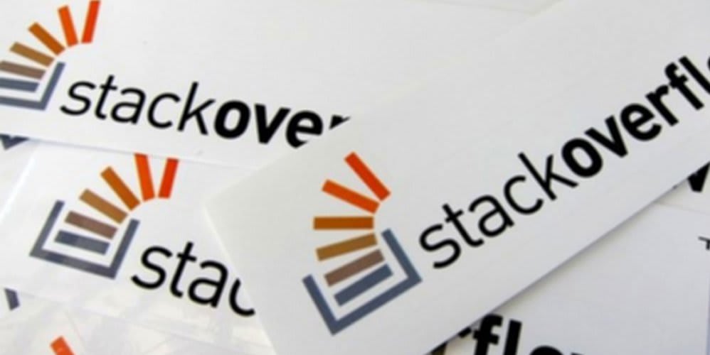 stackoverflow stickers with and brand logo and name text