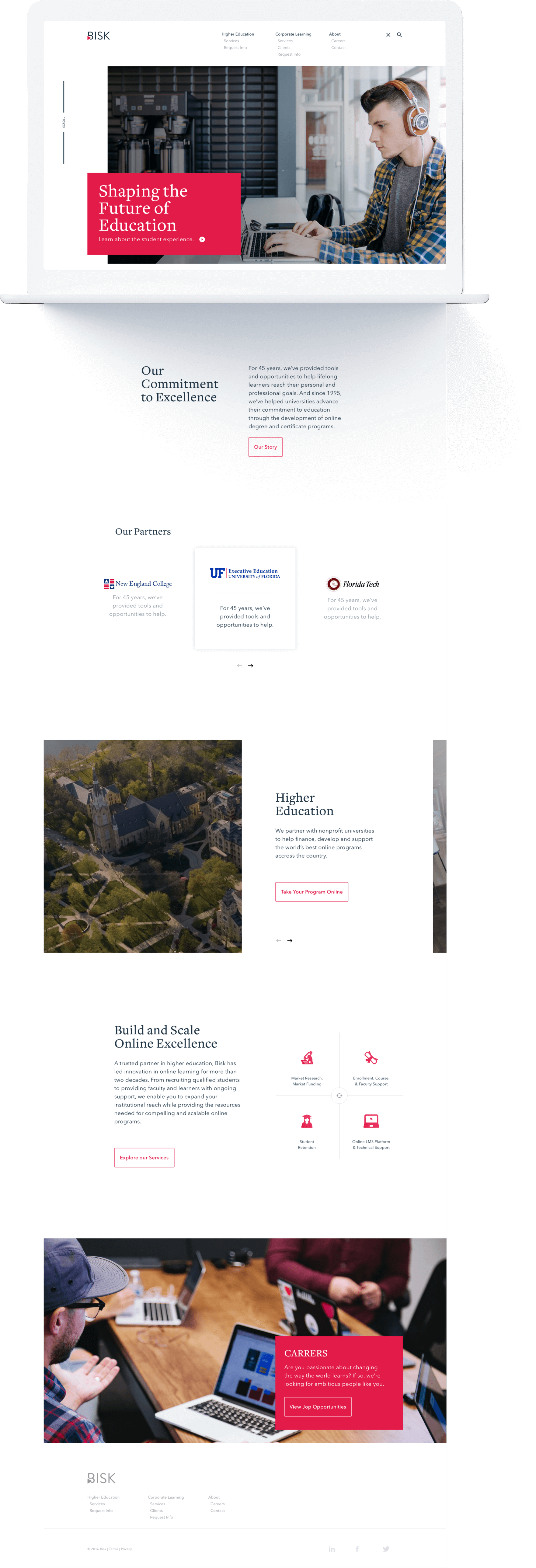 Final webdesign of the Bisk site