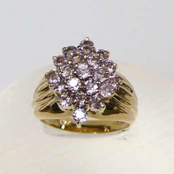 Tanzanite Waterfall Design Dinner Ring