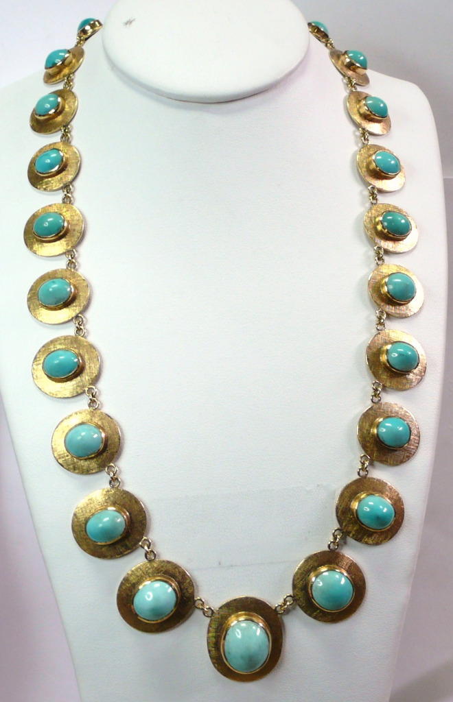 iranian turquoise necklace