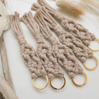Boho Neutral Keychain