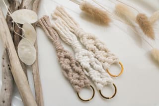 Boho Neutral Keychain