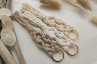 Boho Neutral Keychain