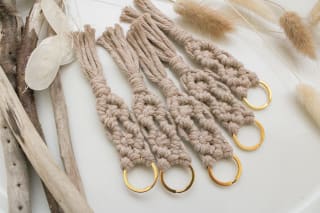 Boho Neutral Keychain