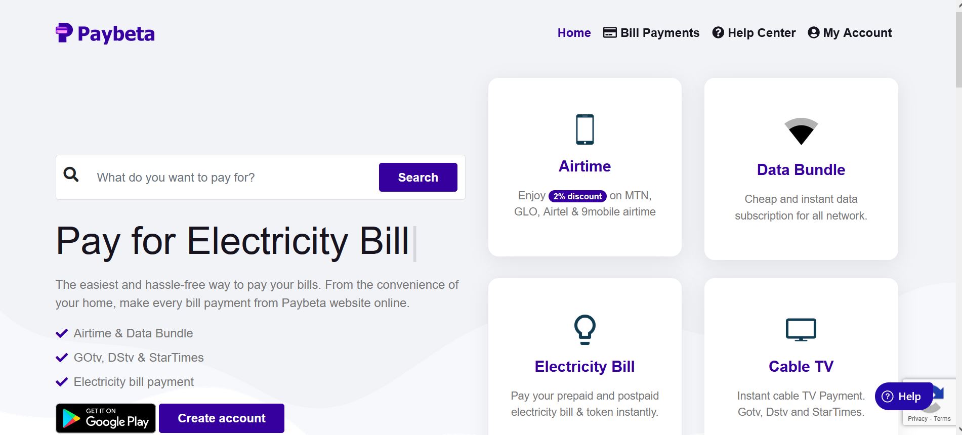 Bill payment platform