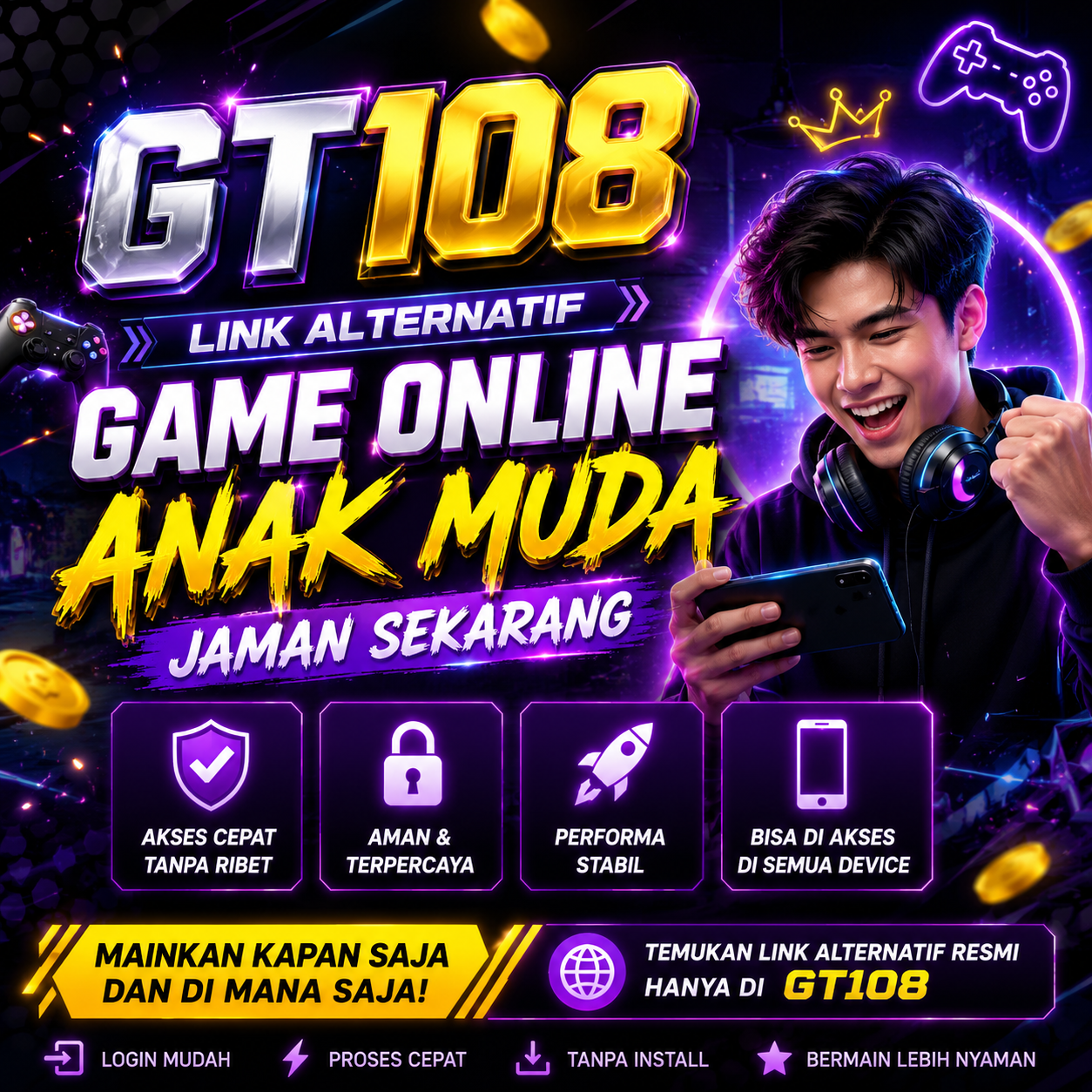 Galeri foto GT108 = Link Alternatif Game Online Anak Muda Jaman Sekarang di Jakarta