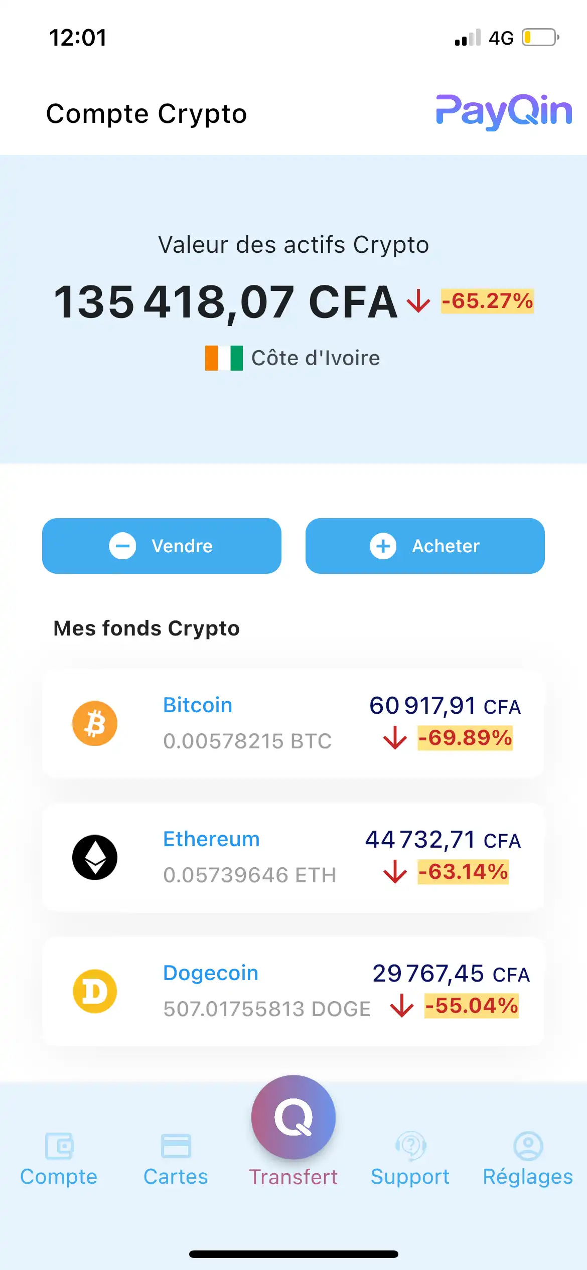 App Screen Crypto