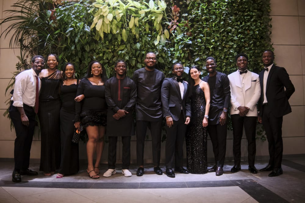 Stacks (Paystack employees) in formal dinner attires at the 2023 Homecoming Dinner.