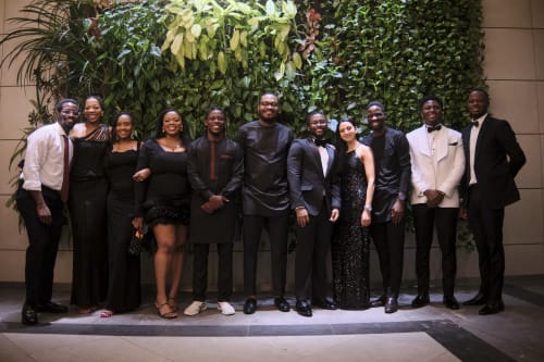 Stacks (Paystack employees) in formal dinner attires at the 2023 Homecoming Dinner.