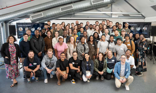 Group picture of attendees at the Ecommerce Bootcamp in South Africa.
