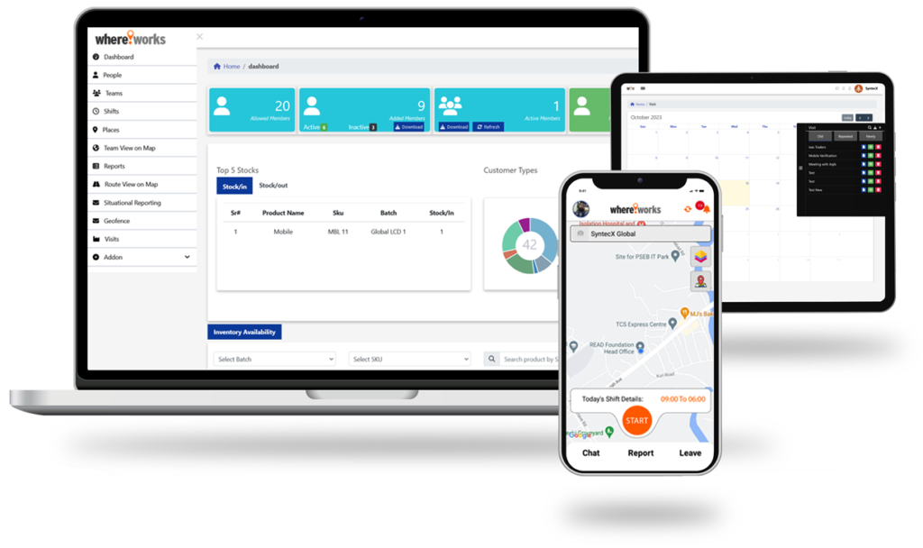 Where.Works Platform Interface Dashboard