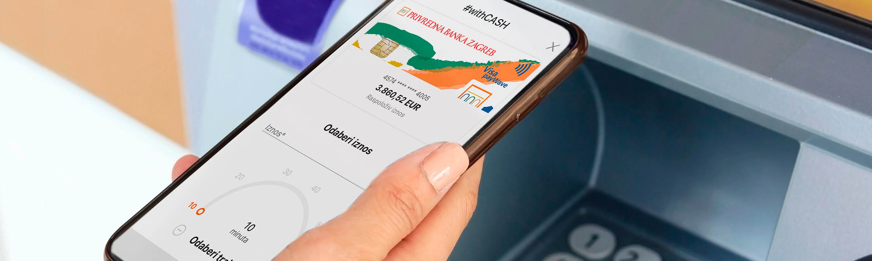withCASH - podizanje gotovine na PBZ bankomatu bez kartice