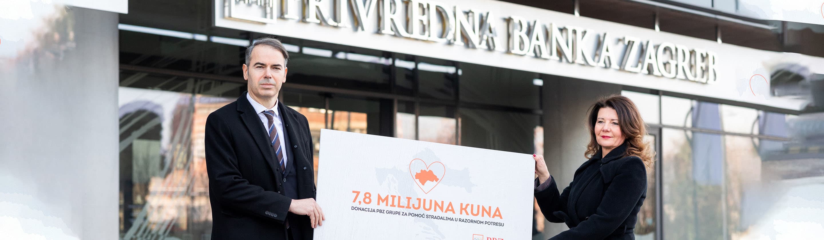 PBZ Group donates HRK 7.8 million in aid of victims of the devastating earthquake 