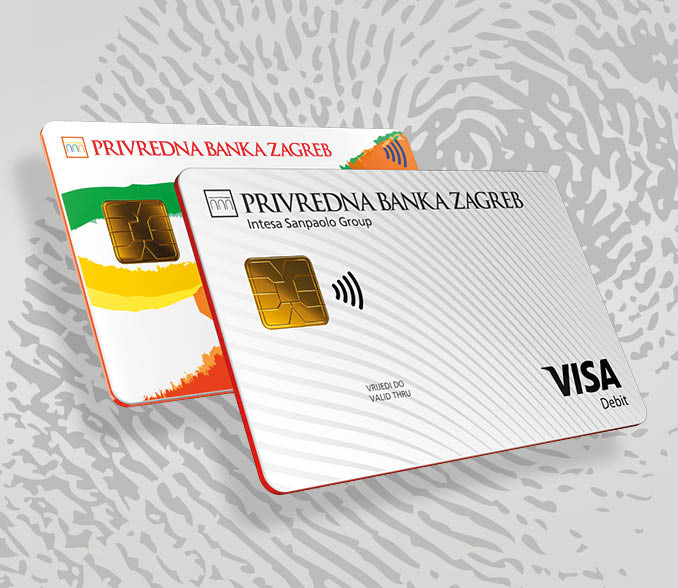 Visa Inspire current account cards with old and new designs.