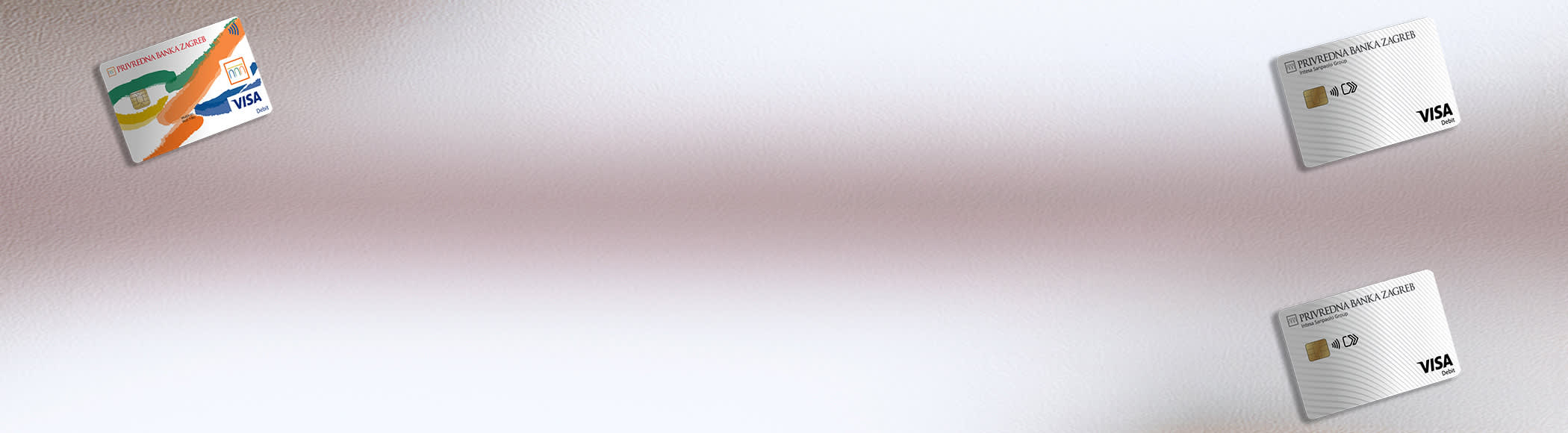 New and old design of the Visa Inspire current account card in euros
