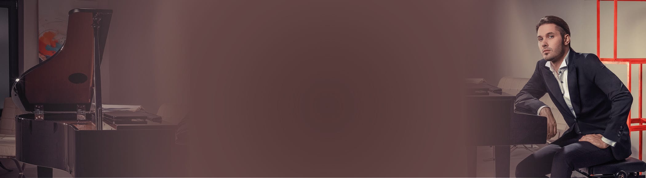 Smiling parents with child.