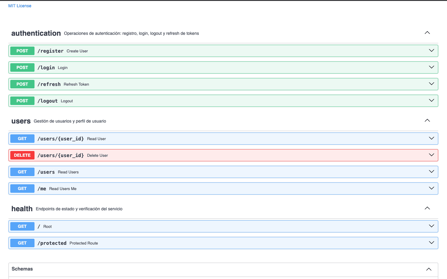 User Auth — FastApi Template