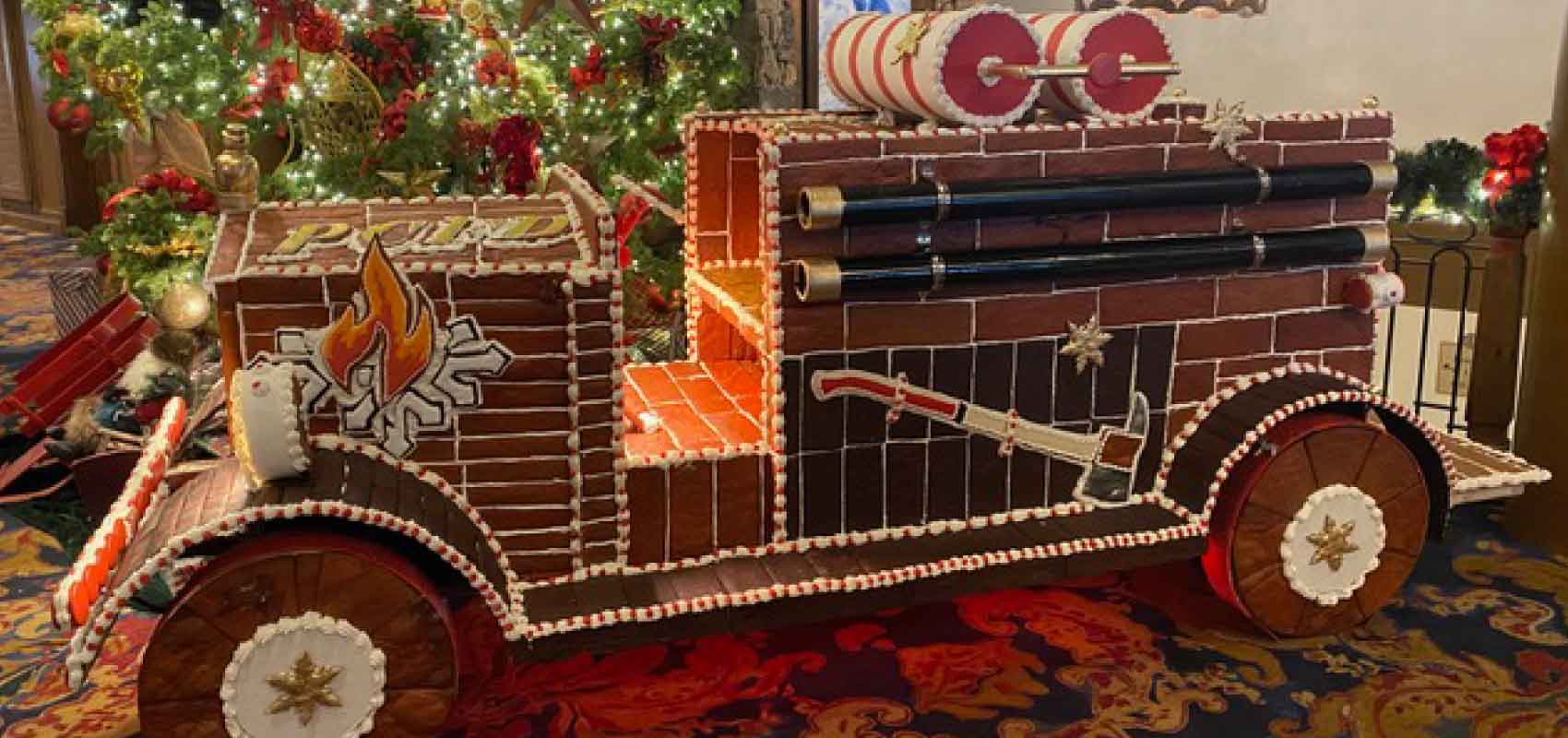 Stein Eriksen Lodge Unveils Gingerbread Firetruck for Holiday Display Image