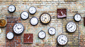 clocks on a wall