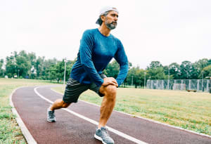 man doing a lunge