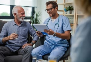 doctor and patient talking