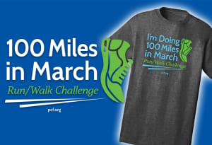 Spring is in the Air! And so is PCF’s 100 Miles in March Run/Walk Challenge.