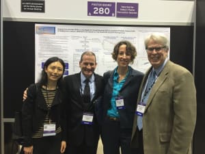 ICECaP Working Group members Wanling Xie, Christopher Sweeney, Meredith Regan, and Howard Soule at the 2016 ASCO Annual Meeting.