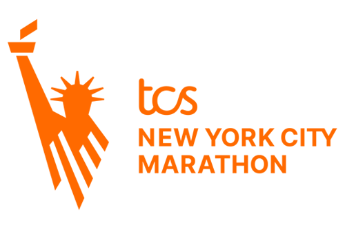 New York City Marathon logo- Lady Liberty, tcs