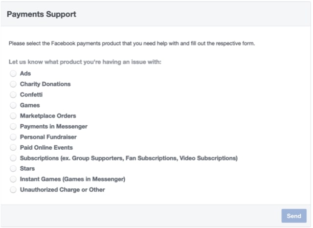 Reverse Facebook Donation