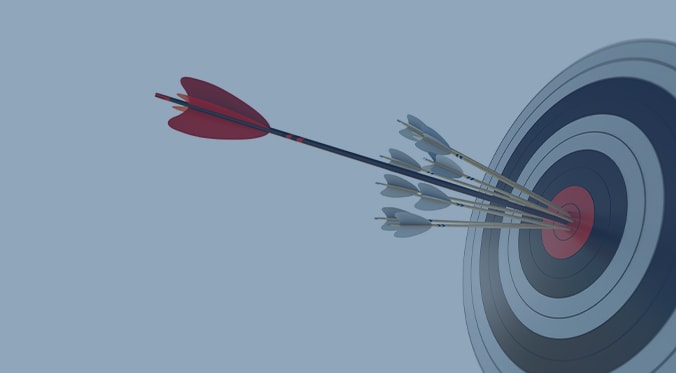 Arrows in a target bullseye