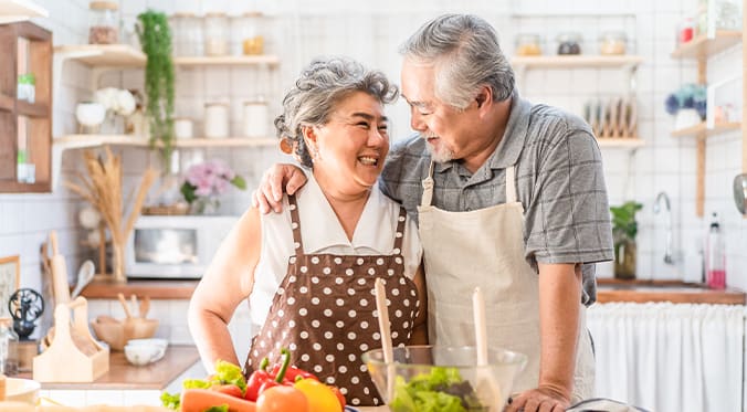 couple cooking