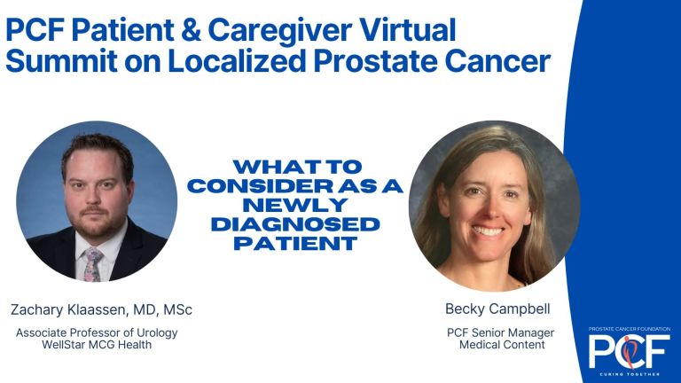 Dr. Zach Klaassn, PCF Patient & Caregiver Virtual Summit on Localized Prostate Cancer