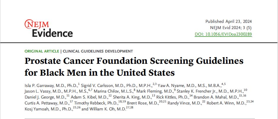 Prostate Cancer Foundation Highlights Evidence-Based Prostate Cancer Screening Guidelines for Black Men