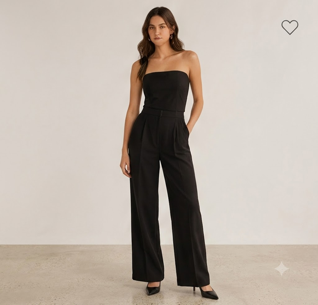 Linen Blend Tailored Vest Set - View 1