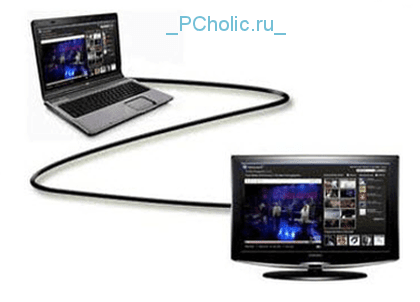 tv and notebook