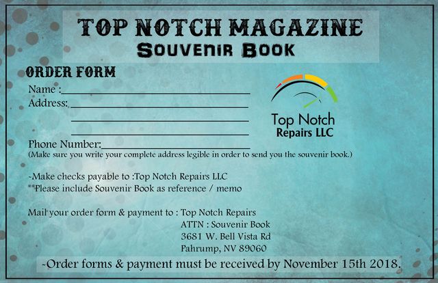 Top Notch Magazine Souvenir Book 2018 Form Small Image