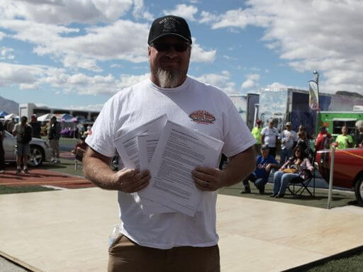 Shane Switzer won 3 items at the auction
