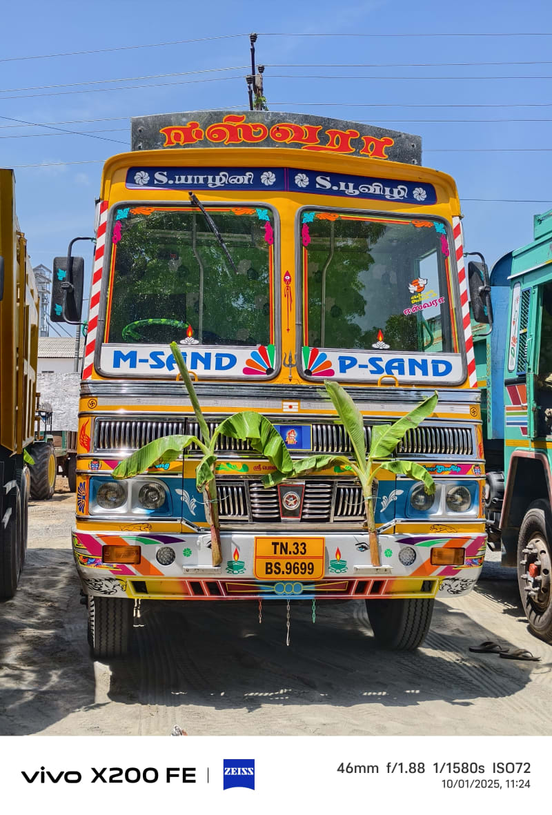 Eswara Sand fleet — reliable delivery across Tamil Nadu