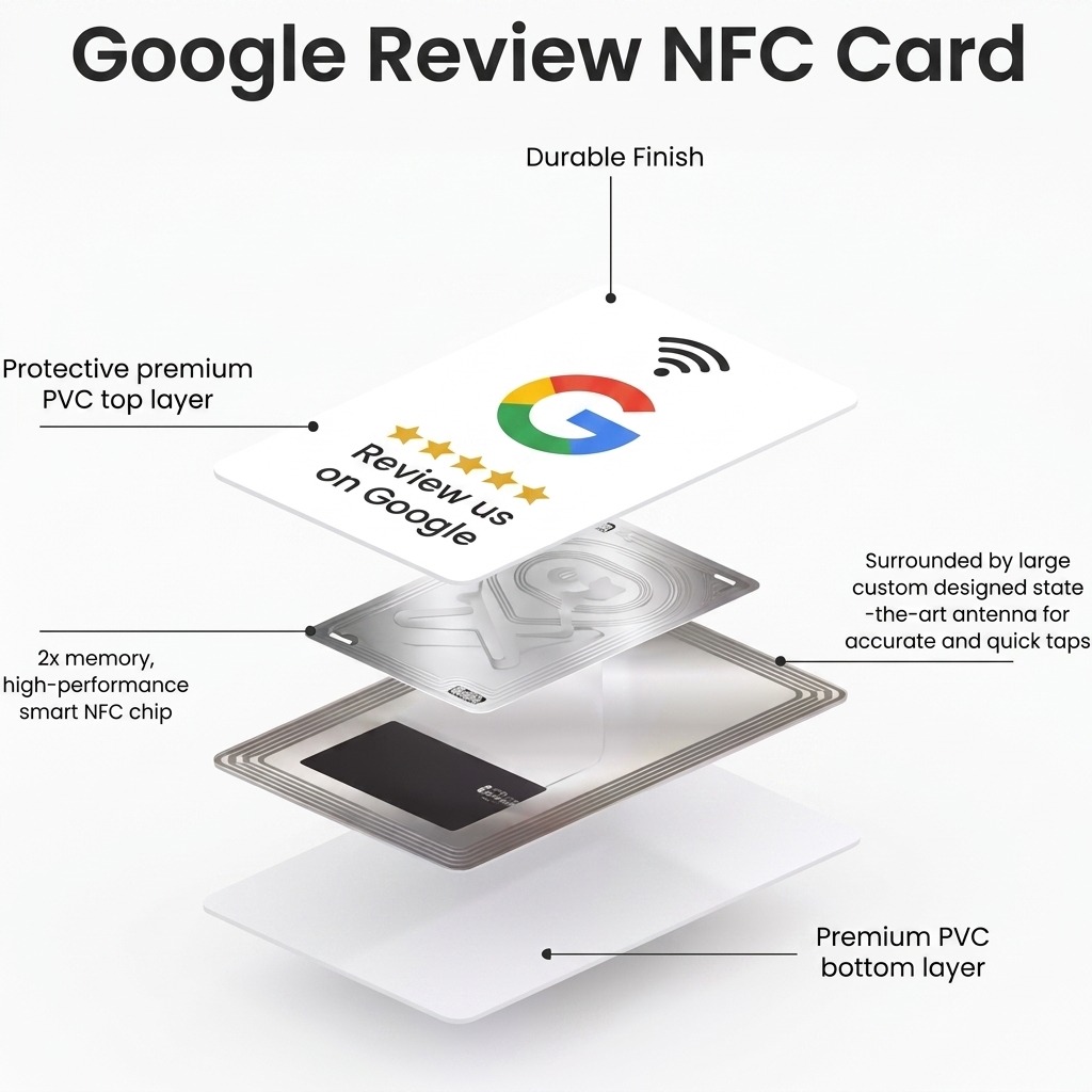 Tarjeta NFC Google Reviews detalle