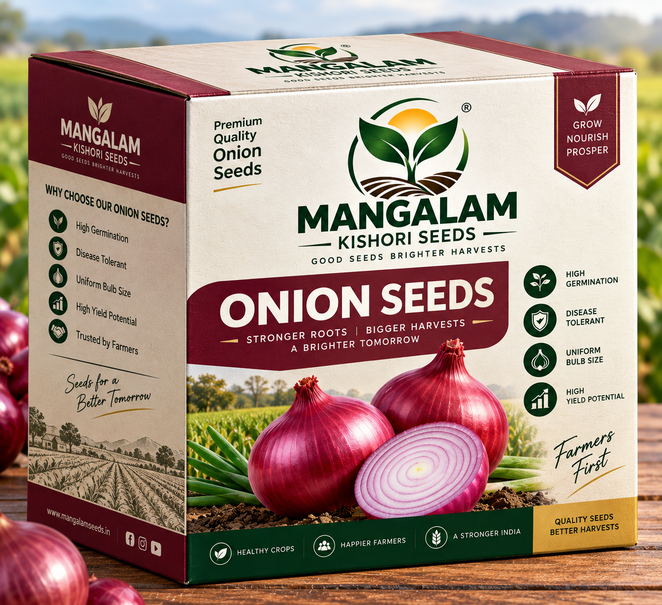 Mangalam Kishori Seeds — wheat and onion fields