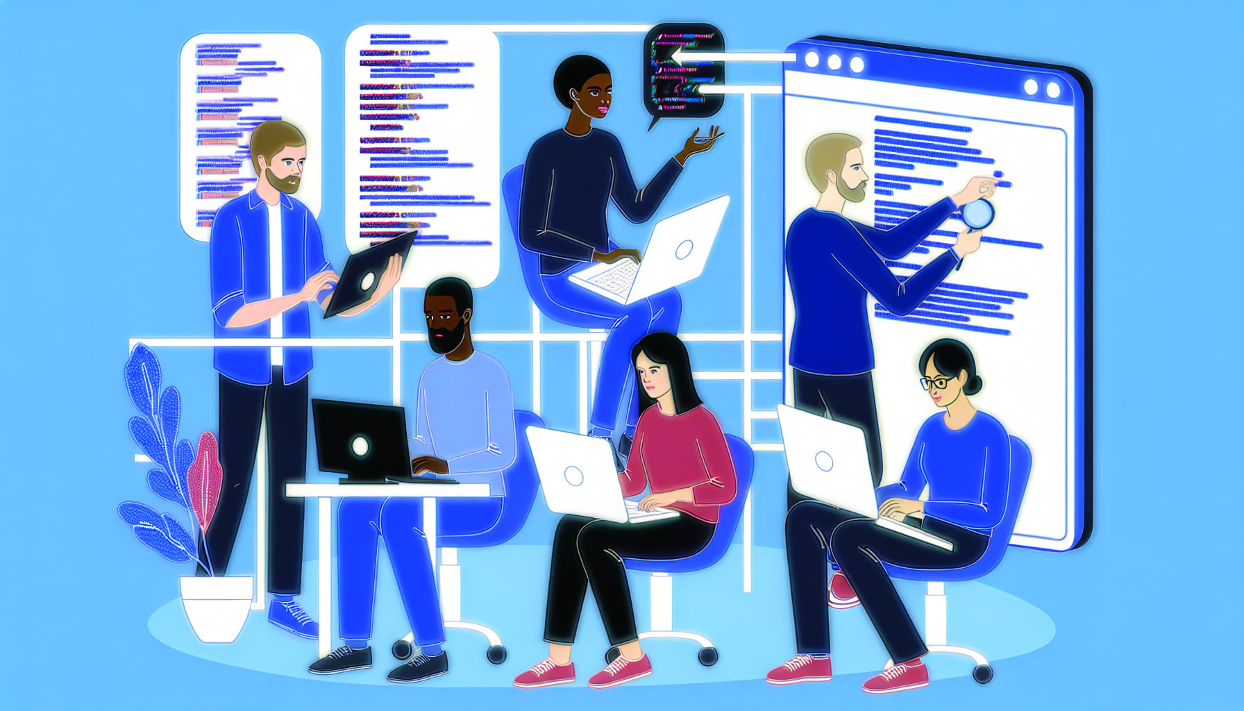 Illustration of workflow automation concepts for different user types